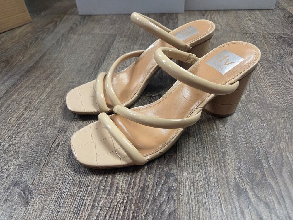 Dolce Vita Myla Beige Tan Round Heel Strappy Sandals Shoes Size 9